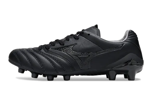 Mizuno أحمر أبيض جلد صناعي معدني مبطن فامب أرضية صلبة أحذية كرة القدم 19