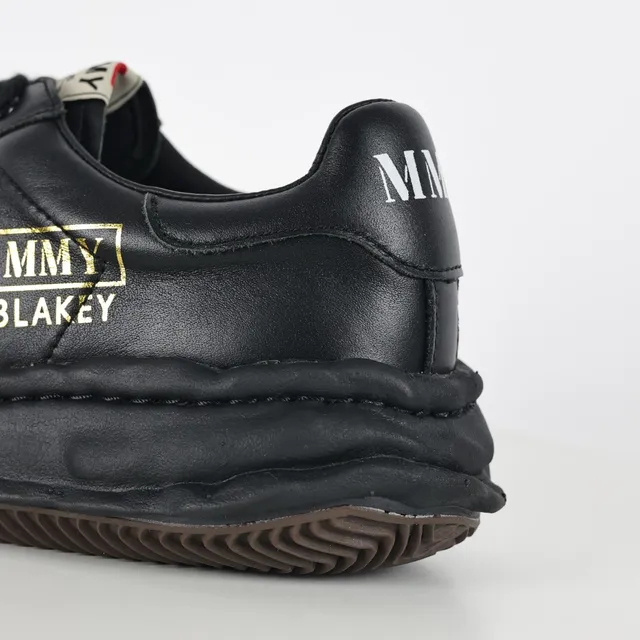 MM6 Maison Margiela Black Brown Wrinkled Leather Toe Cap Layered Stitched Sole Lifestyle Sneakers 4