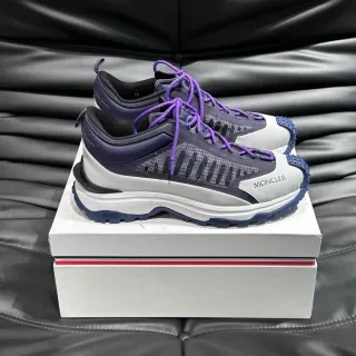 Moncler Grenoble شبكي بانل Navy and Purple Lifestyle Sneakers