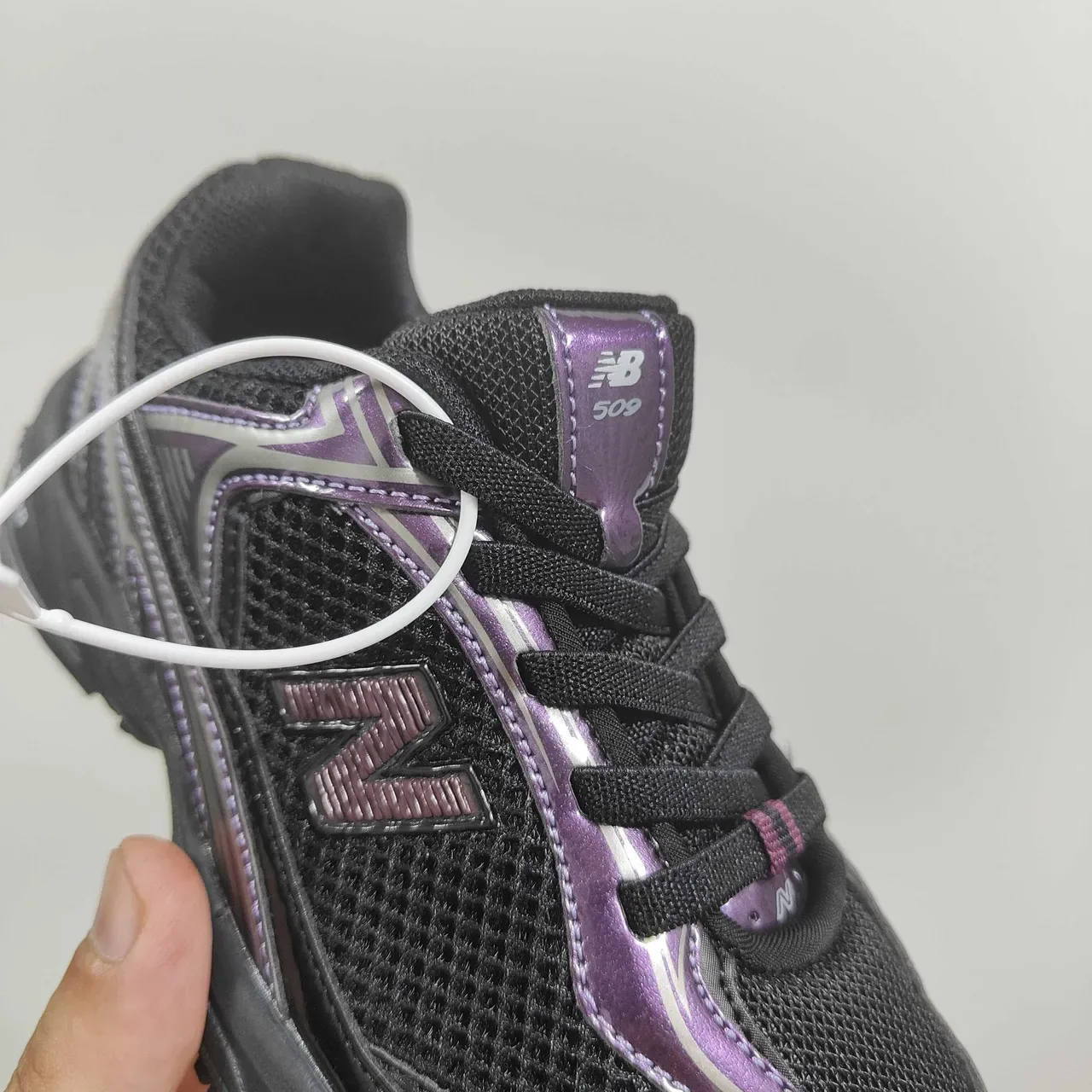 New Balance 509 Black and Iridescent Purple Lifestyle Sneakers 14
