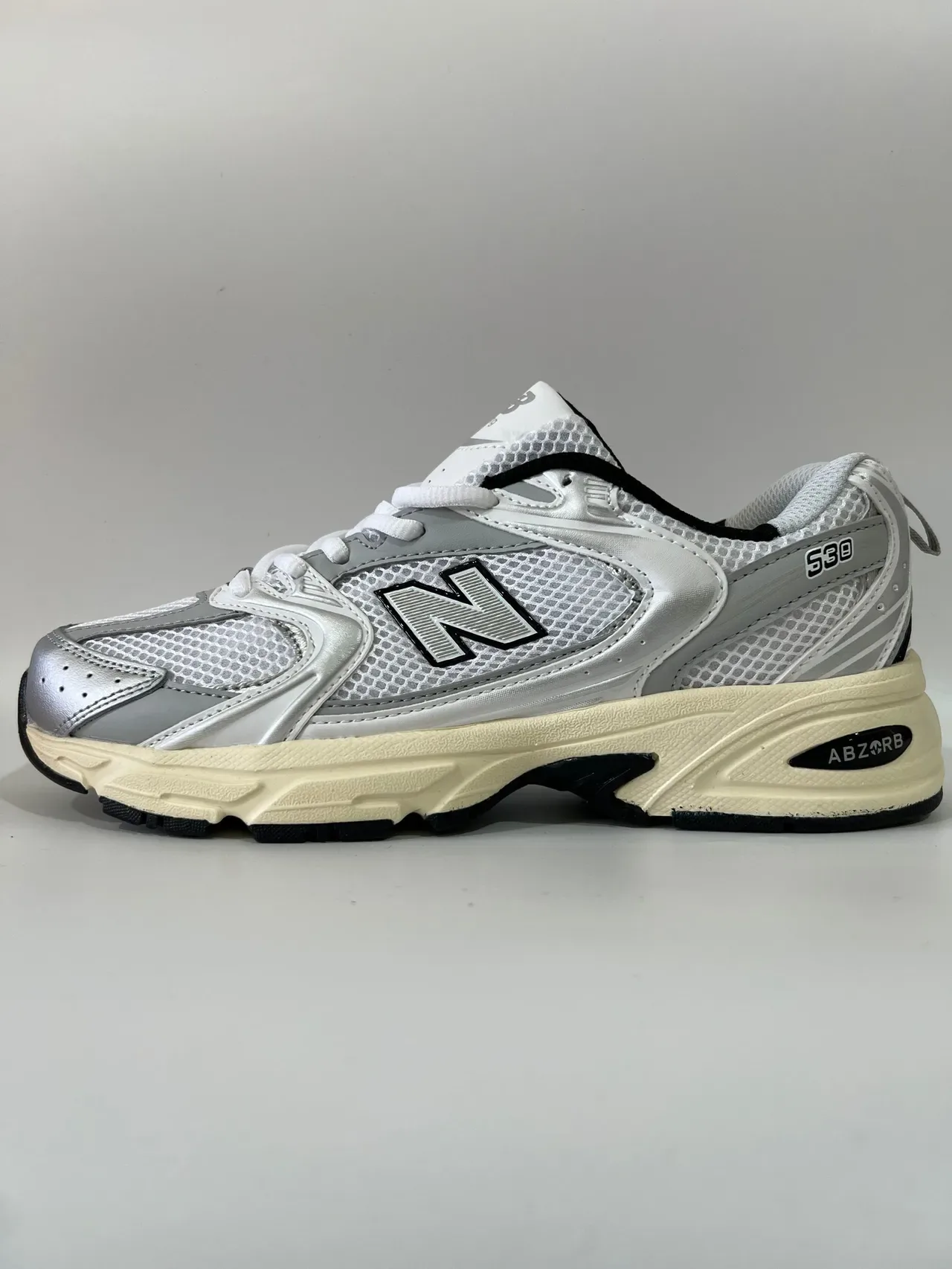 New Balance 530 রূপালী সাদা ক্রিম লাইফস্টাইল স্নিকার 6