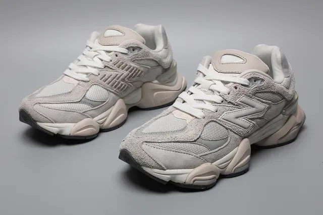 New Balance 9060 Beige and White Lifestyle Sneakers 5