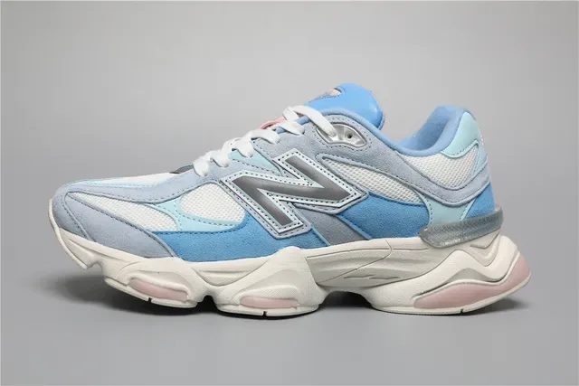 New Balance 9060 Blue and Pink Lifestyle Sneakers 9