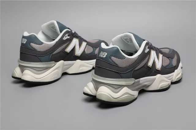 New Balance 9060 Gray Teal White Lifestyle Sneakers 3