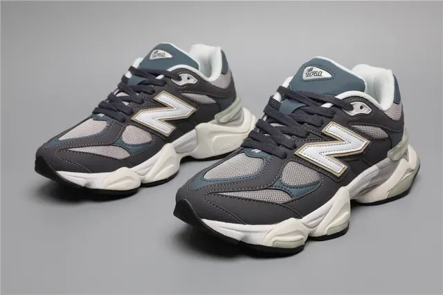 New Balance 9060 Gray Teal White Lifestyle Sneakers 5