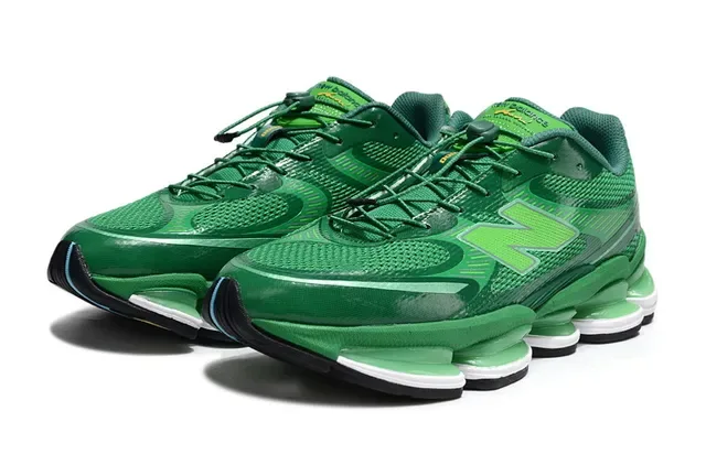 New Balance 9060 Green Mesh Lifestyle Sneakers 2
