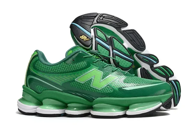 New Balance 9060 Green Mesh Lifestyle Sneakers 4
