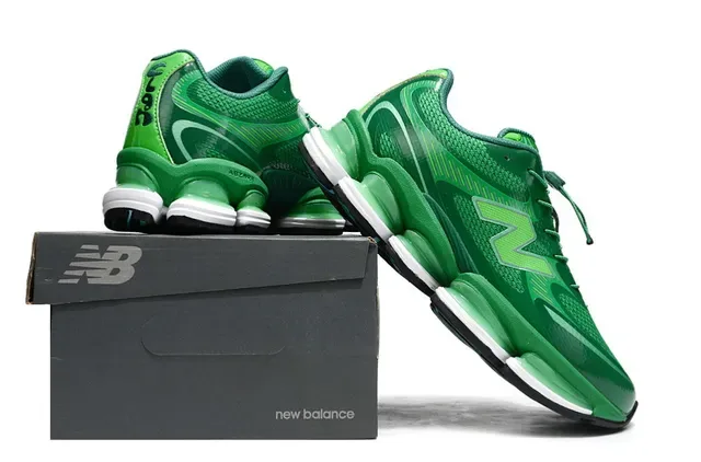 New Balance 9060 Green Mesh Lifestyle Sneakers 6