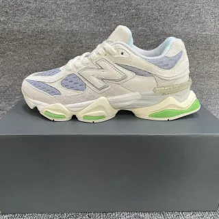 New Balance 9060 Off-White Gray Lime Green 厚底运动鞋