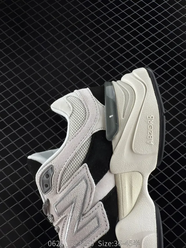 New Balance 9060 White Black Chunky Sneakers 4