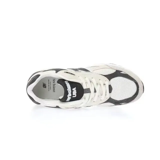 New Balance 990 بيج أسود الجزء العلوي المكون من السويدي والشبكة الطبقي N Logo سنيكرز للأسلوب الحياتي 7