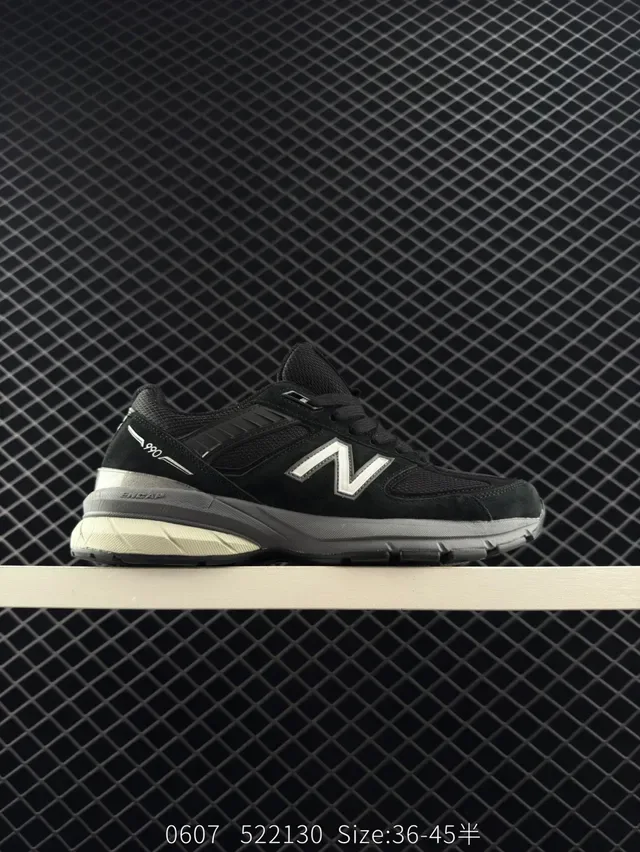 New Balance 990 Cinza Verde Solado Chunky Camurça e Rede Superior Tênis Lifestyle 4