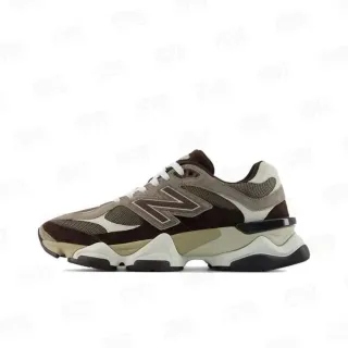 New Balance বাদামী বেইজ মোটা আকৃতিযুক্ত মিডসোল লেয়ার্ড মেশ এবং সুয়েড আপার লাইফস্টাইল স্নিকার্স