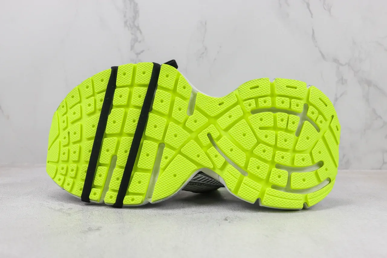 New Balance Gray Green Sculpted Midsole Mesh And Synthetic Overlay Construction Chunky Sneakers 8