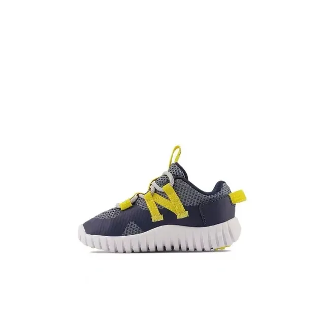New Balance Gray Pink Laceless Elastic Strap Ribbed White Midsole Lifestyle Sneakers 5