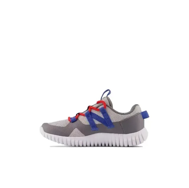 New Balance Gray Pink Laceless Elastic Strap Ribbed White Midsole Lifestyle Sneakers 22