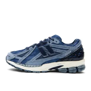 New Balance নেভি ব্লু লেয়ার্ড মেশ এবং স্যুয়েড আপার কেজ-স্টাইল স্ট্রাকচারাল ওভারলে রানিং শু
