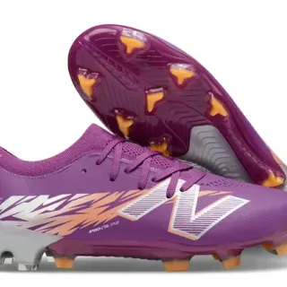 New Balance Speed Ctrl Stud बैंगनी नारंगी चांदी फर्म ग्राउंड फुटबॉल जूते