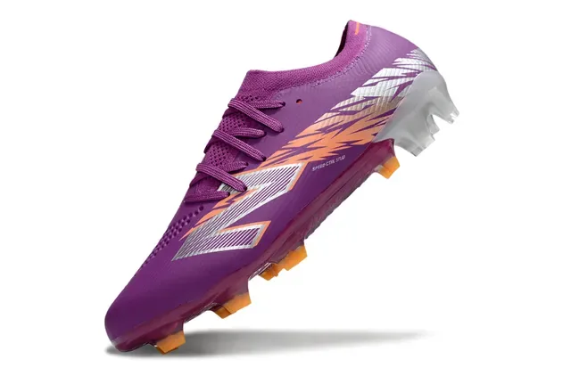 New Balance Speed Ctrl Stud Violet Orange Argent Chaussures de Football pour Terrain Ferme 3