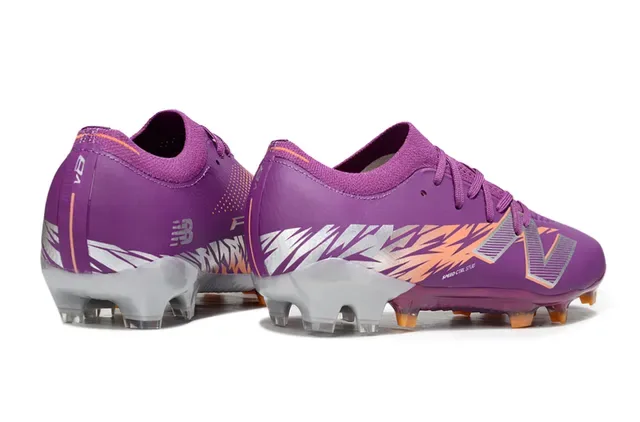 New Balance Speed Ctrl Stud Violet Orange Argent Chaussures de Football pour Terrain Ferme 5
