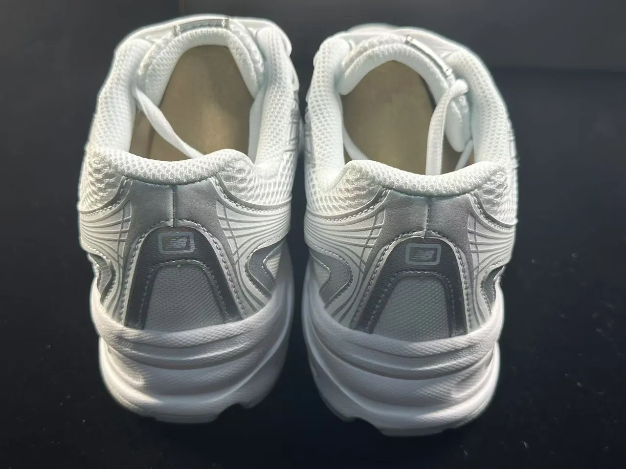 New Balance White Monochromatic Mesh And Synthetic Overlay Running Shoes 2