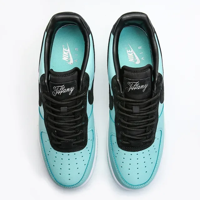 Nike Air Force 1 Aqua and Black Lifestyle Sneakers 3