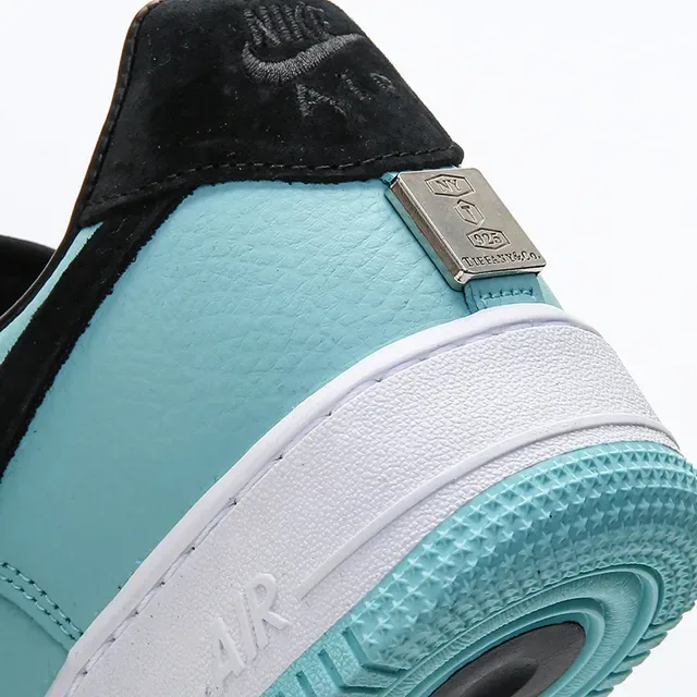 Nike Air Force 1 Aqua and Black Lifestyle Sneakers 4