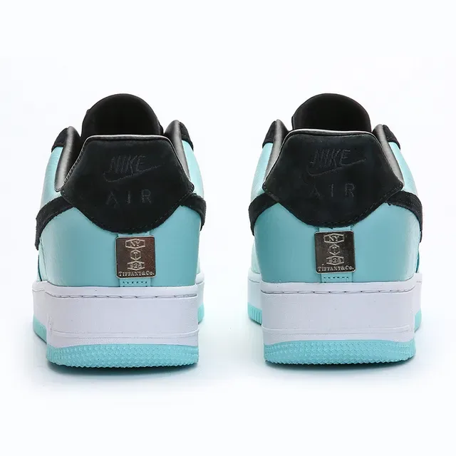 Nike Air Force 1 Aqua and Black Lifestyle Sneakers 7