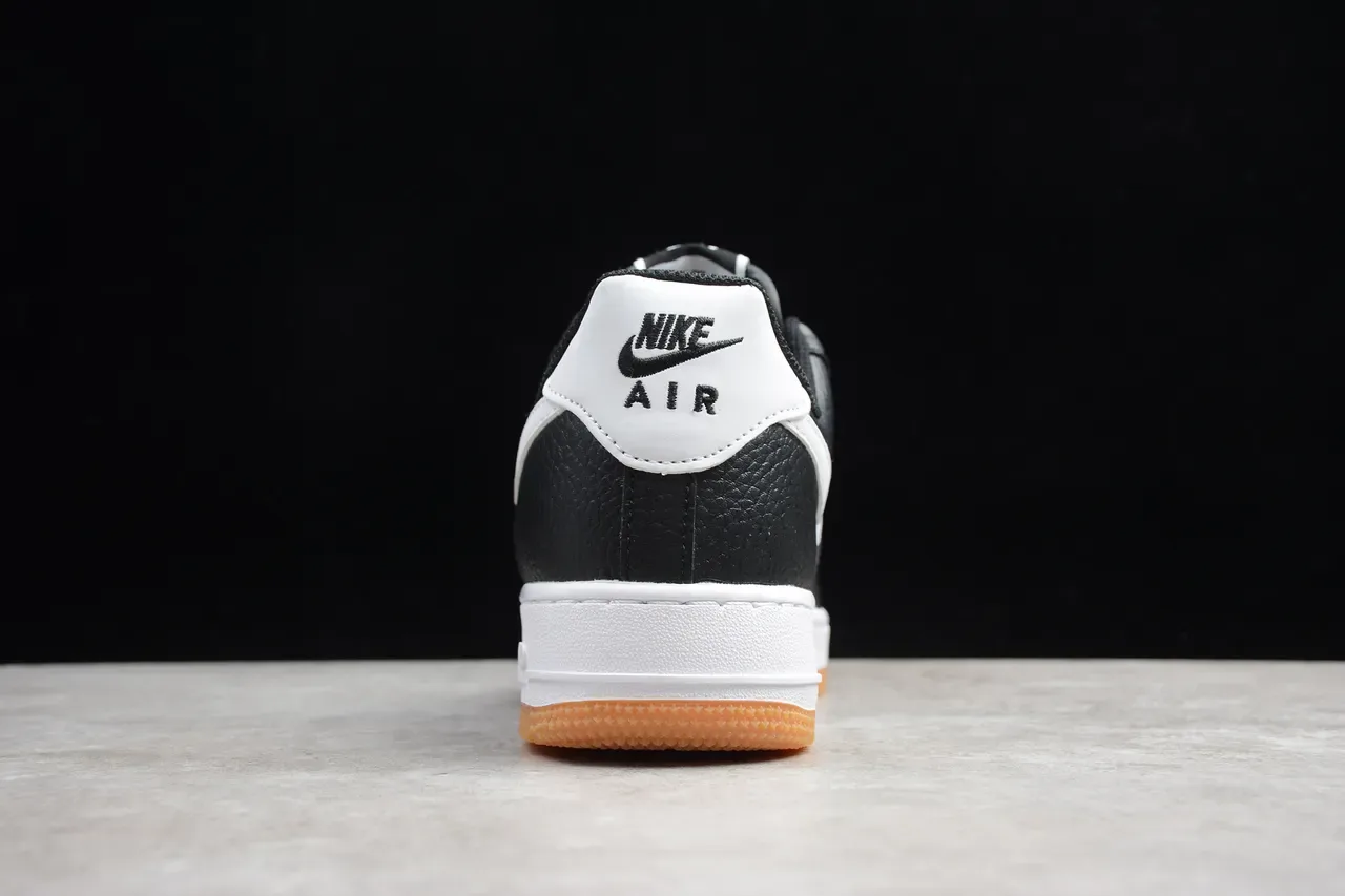 Nike Air Force 1 Black White Gum Lifestyle Sneakers 2
