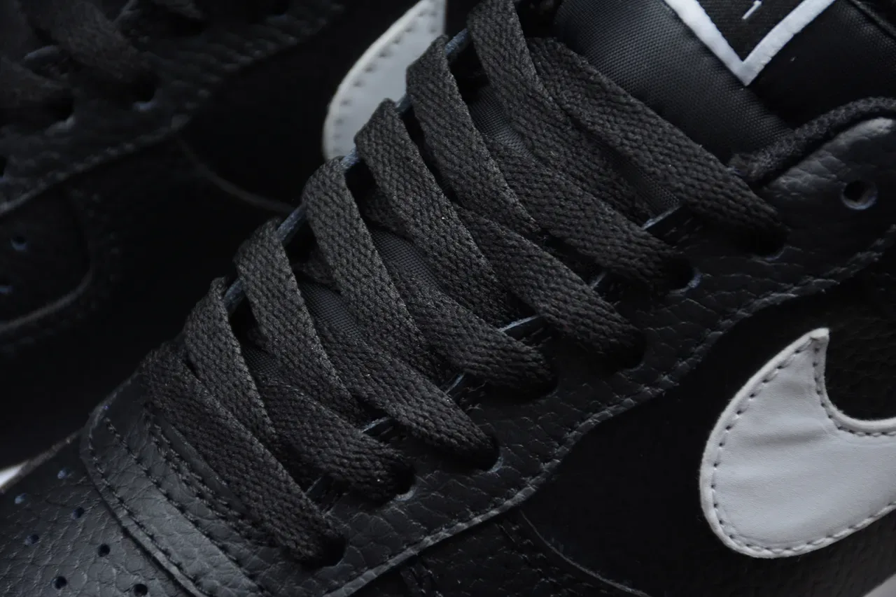 Nike Air Force 1 Black White Gum Lifestyle Sneakers 14