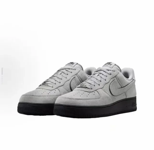 Nike Air Force 1 Gray Suede Lifestyle Sneakers 4