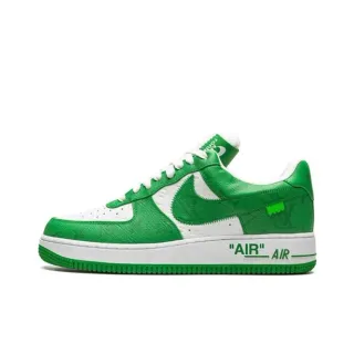 Nike Air Force 1 أخضر وأبيض حذاء أسلوب حياة