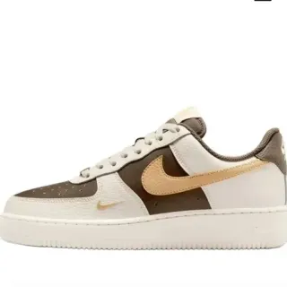 耐克 Air Force 1 低帮 米色 棕色 金色 生活方式运动鞋