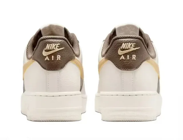 Nike Air Force 1 Low Bege Marrom Dourado Tênis Lifestyle 3