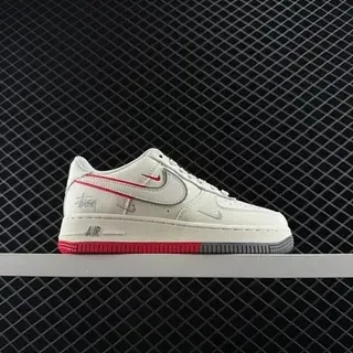 Nike Air Force 1 Low Off-White Red Gray حذاء أسلوب حياة