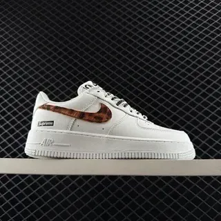 Nike Air Force 1 Low أبيض مطبوع بنمور حذاء رياضي أسلوب حياة