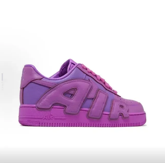Nike Air Force 1 Sun Embossed Purple Gradient Lifestyle Sneakers 4