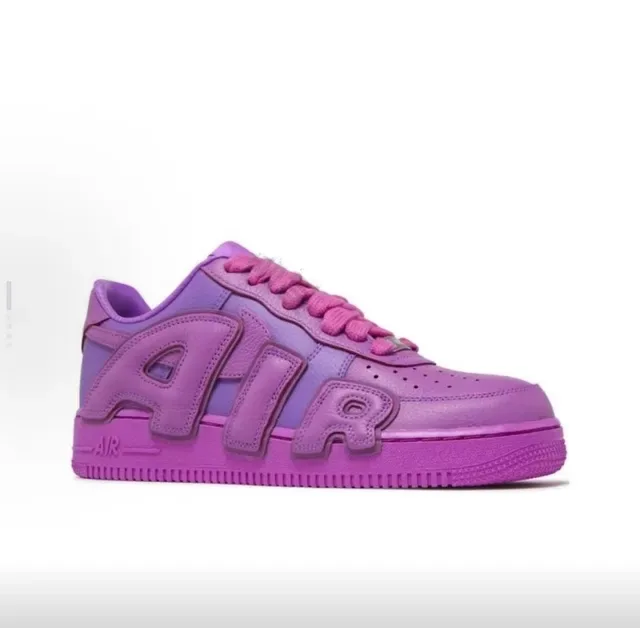 Nike Air Force 1 Sun Embossed Purple Gradient Lifestyle Sneakers 5