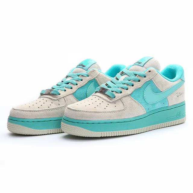 Nike Air Force 1 Tiffany Beige Turquoise Lifestyle Sneakers 9