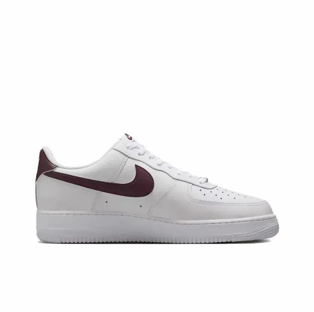 Nike Air Force 1 Blanc Bourgogne Sneakers Lifestyle 2
