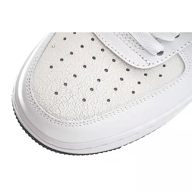 Nike Air Force 1 White Navy Sneakers Lifestyle 4