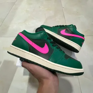 نايك Air Jordan 1 Low أخضر وردي أسلوب حياة حذاء رياضي