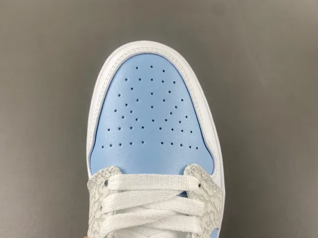Nike Air Jordan 1 Low Light Blue White Lifestyle Sneakers 5