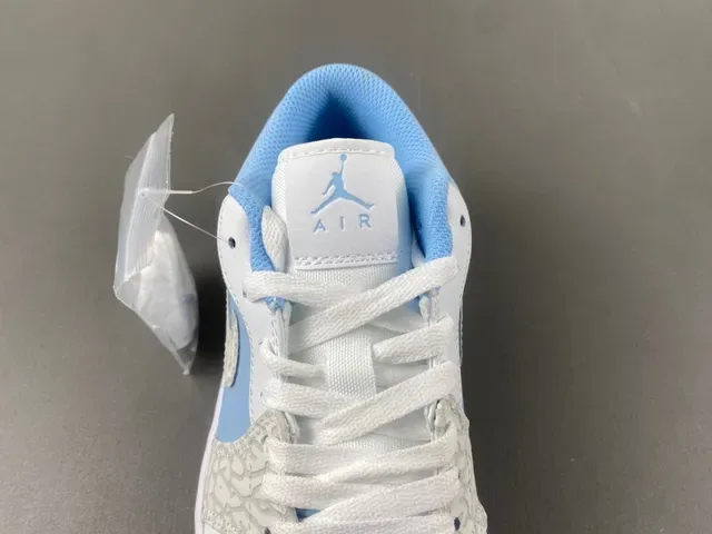 Nike Air Jordan 1 Low Light Blue White Lifestyle Sneakers 6