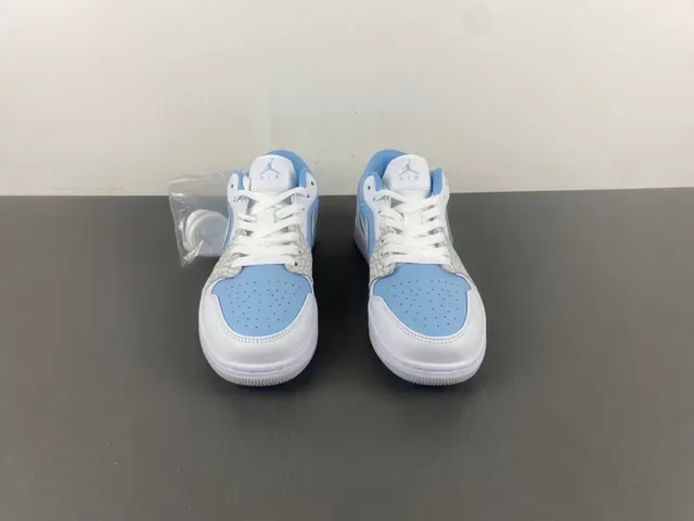 Nike Air Jordan 1 Low Light Blue White Lifestyle Sneakers 11