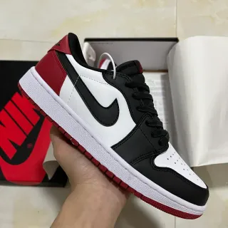 Nike Air Jordan 1 Low Blanc Noir Rouge Sneakers Lifestyle