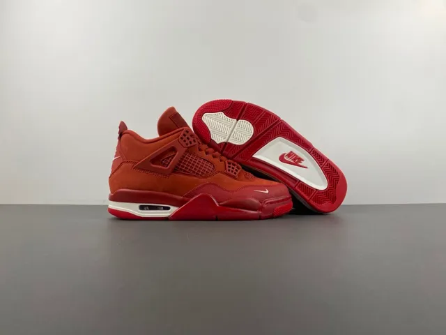 Nike Air Jordan 4 红色麂皮篮球鞋 12