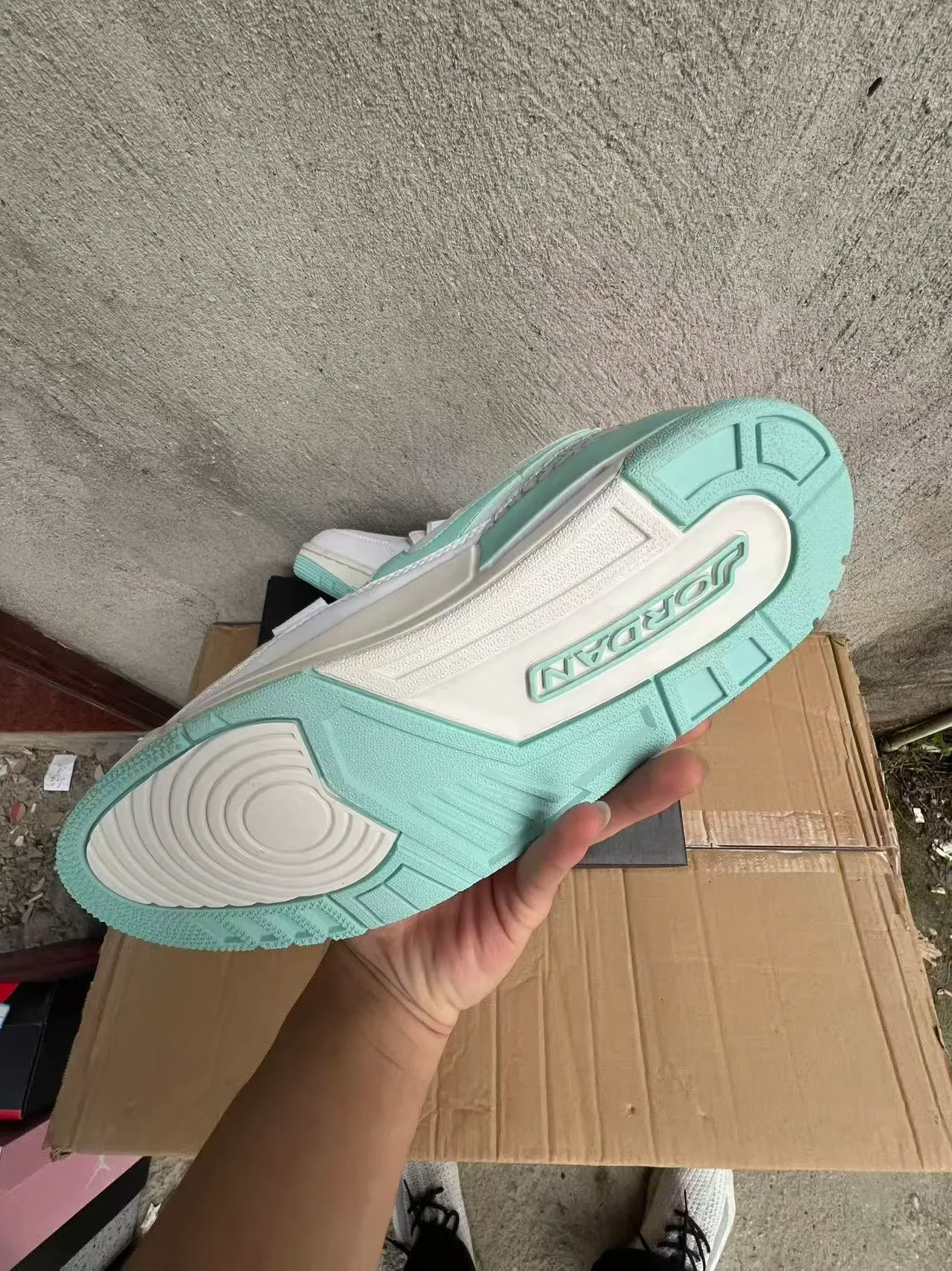 Nike Air Jordan Legacy 312 أبيض أخضر نعناعي طباعة الفيل سنيكرز لايف ستايل 6