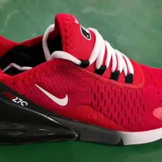Nike Air Max 270 أحمر أسود أبيض حذاء نمط حياة