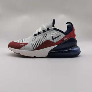 Nike Air Max 270 أبيض أحمر بحري حذاء لايف ستايل